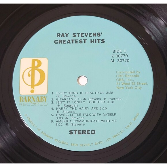 Ray Stevens Greatest Hits Vinyl LP Barnaby VG/VG+ Rock '71 - Picture 3 of 4